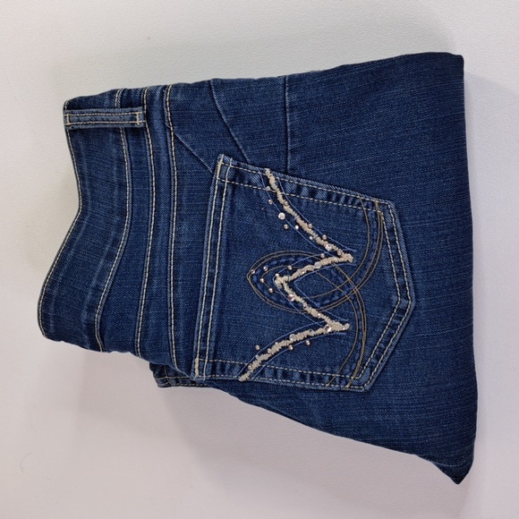 Wrangler Bootcut Mid-Rise Blue Jeans Size 7/8 ×32 Style 10MWBAR - Picture 5 of 15